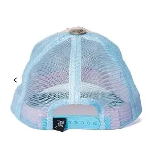 Ed Hardy Pink and Blue Embroidered Hat ED HARDY Trucker Hat Pink Blue Embroidered W/ Rhinestones  main image 3